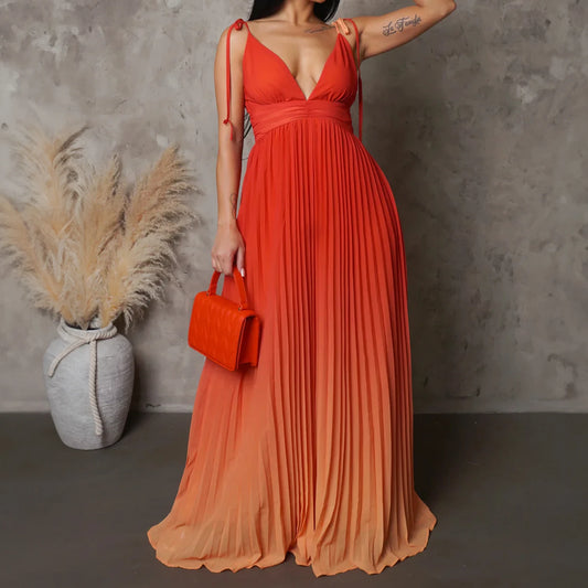 Halter Gradient Cocktail Dress