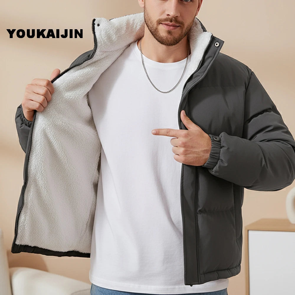 Fleece-Lined Puffer Jacket