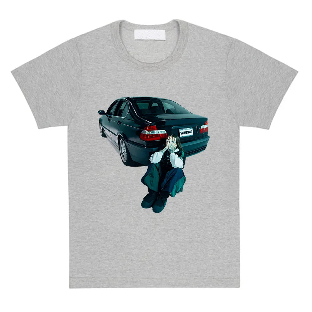 Women Tee Young Miko WASSUP Single 2025 T-shirt Summer Cotton Round Neck Tshirt Casual Singer Printing T Shirt Unisex Streetwear