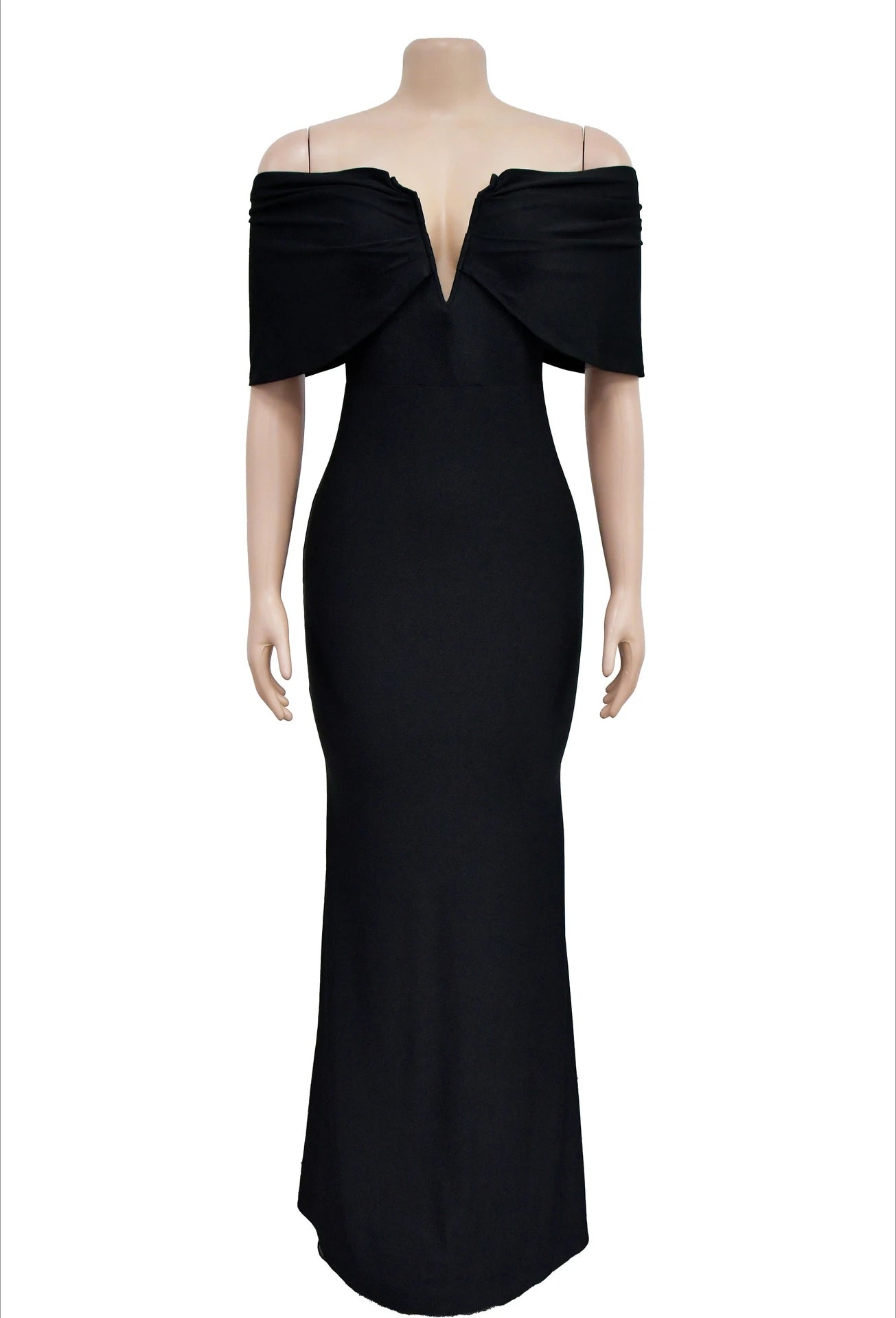 Off Shoulder Bodycon Maxi Dress