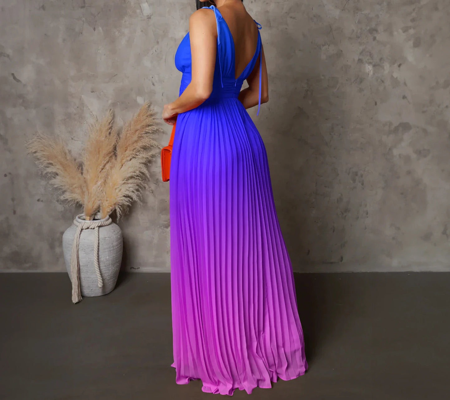 Halter Gradient Cocktail Dress
