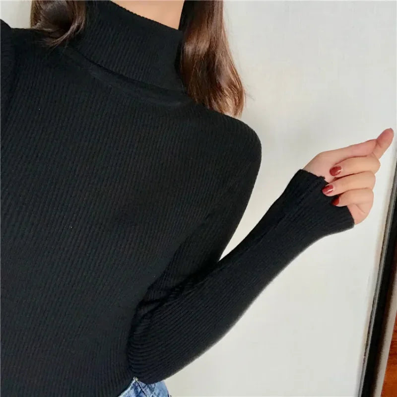 Ribbed Turtleneck Sweater 2024