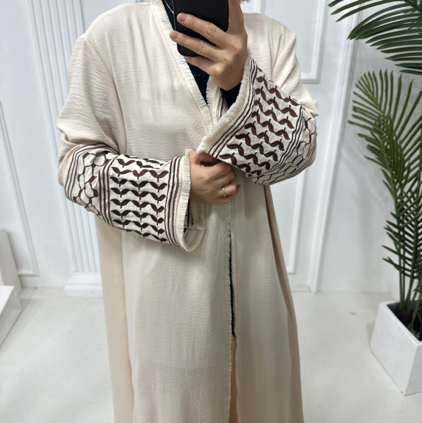 Embroidery Kimono Abaya